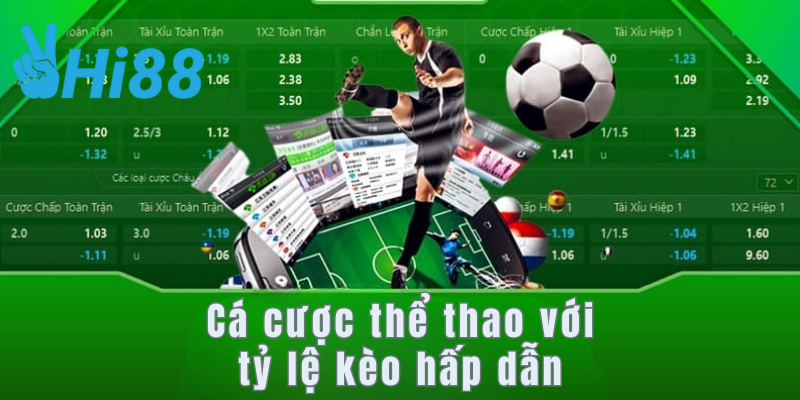 Cá cược thể thao với tỷ lệ kèo hấp dẫn